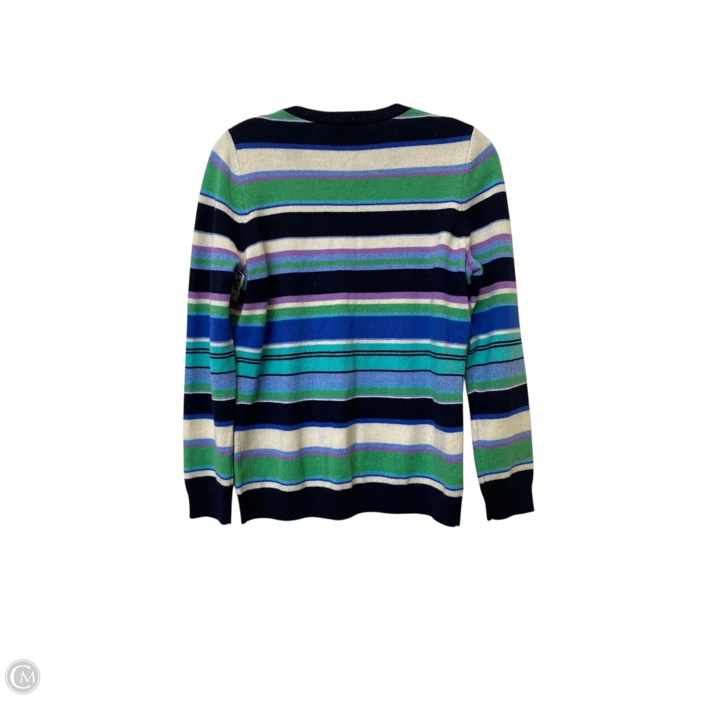 Sweater Cashmere By Talbots In Striped Pattern, Size: Mp