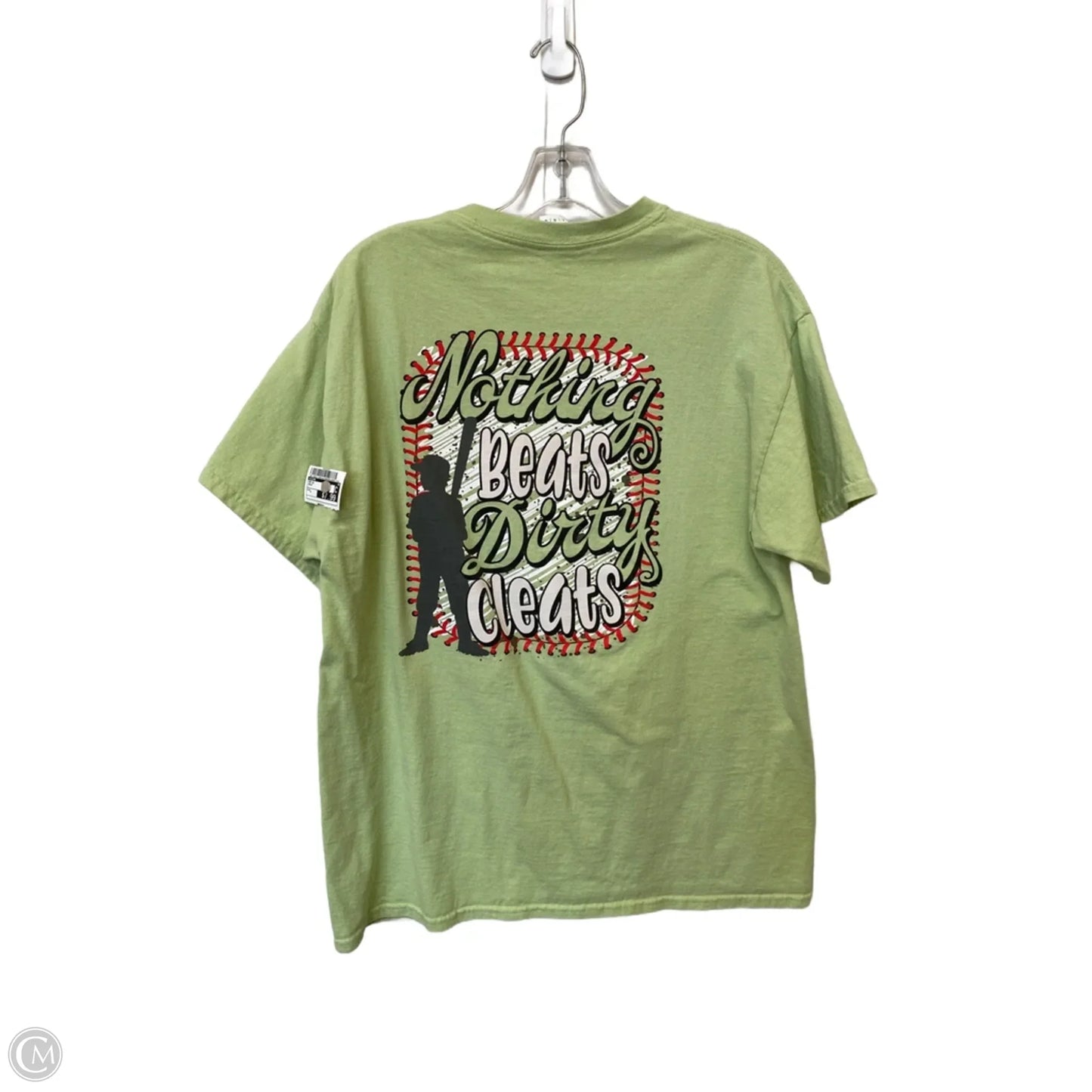 Top Short Sleeve By Gildan In Green, Size: L