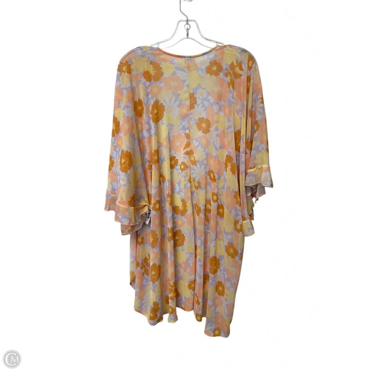 Shawl By Peach Love Cream California In Floral Print, Size: Osfm