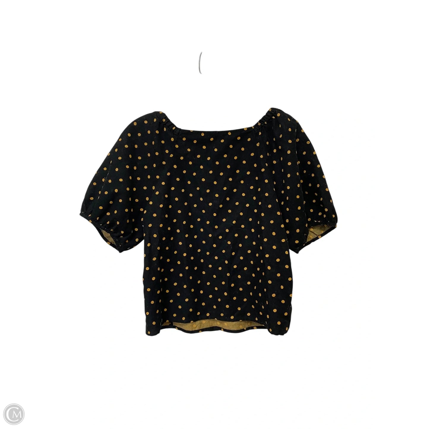 Top Short Sleeve By Madewell In Polkadot Pattern, Size: Xs