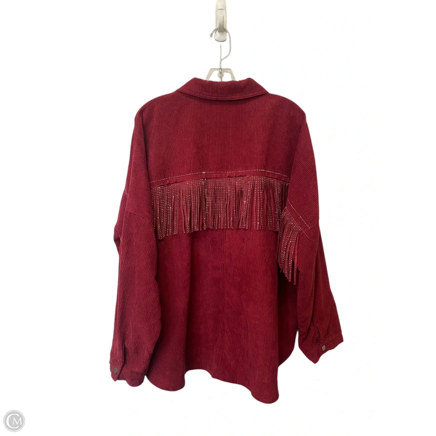 Jacket Shirt By Geegee In Red, Size: Xl