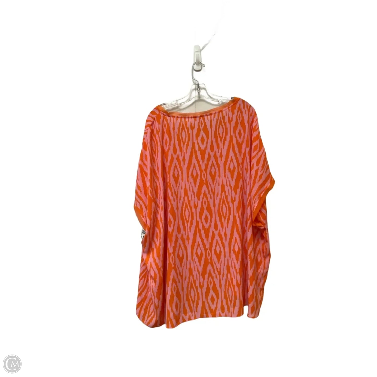 Top Short Sleeve Basic By Cato In Orange & Pink, Size: 26