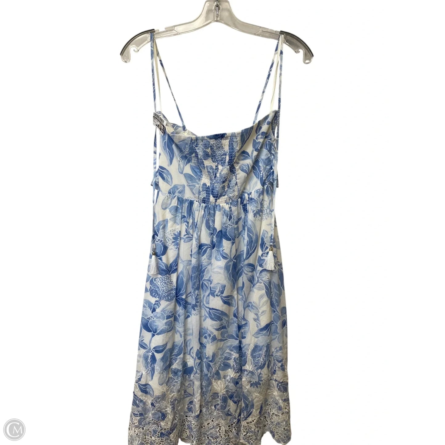 Dress Casual Midi By White House Black Market In Blue & White, Size: 0