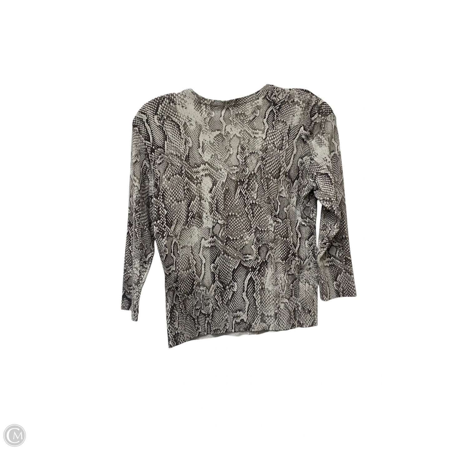 Top Long Sleeve Basic By White House Black Market In Animal Print, Size: Sp