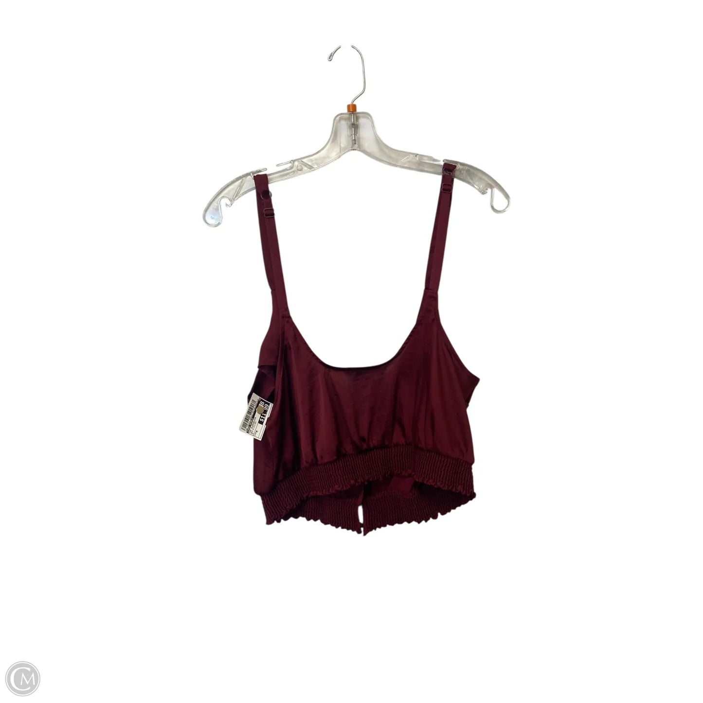 Top Sleeveless By Free People In Red & Silver, Size: M