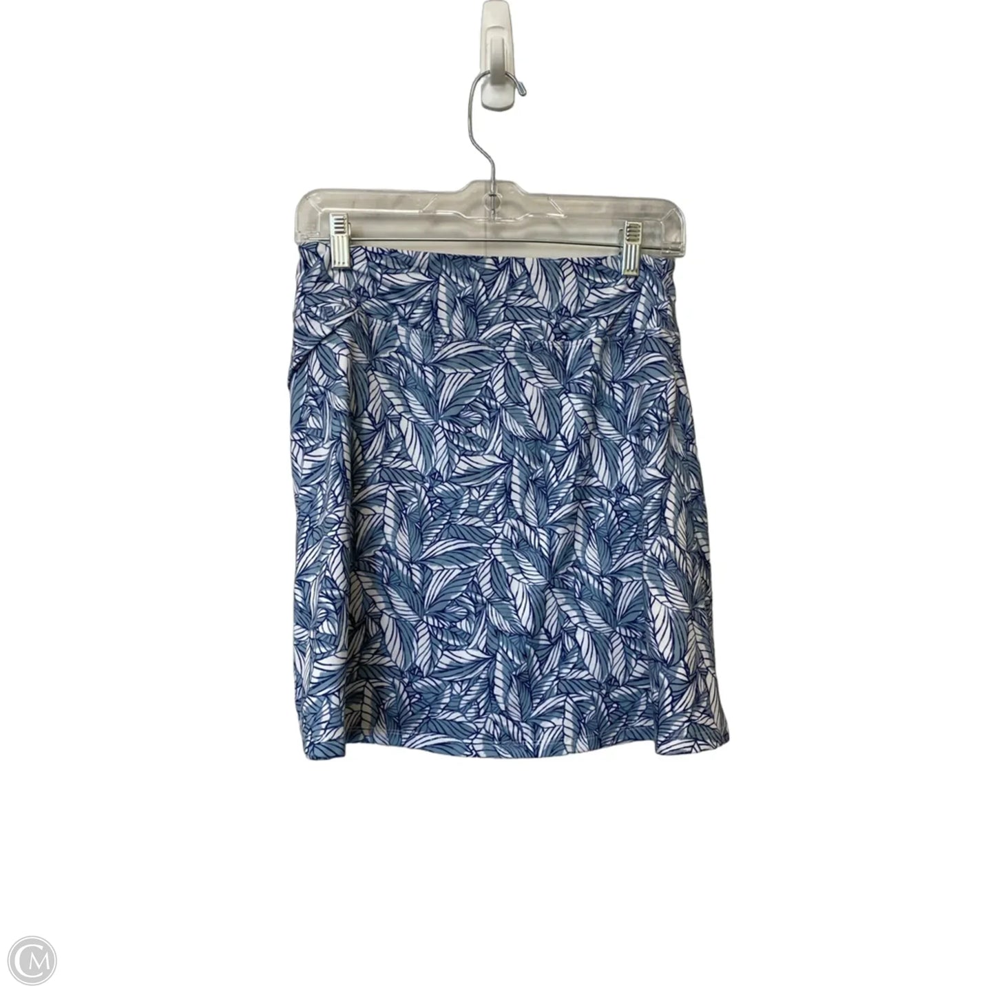 Skirt Mini & Short By Eddie Bauer In Blue & White, Size: S