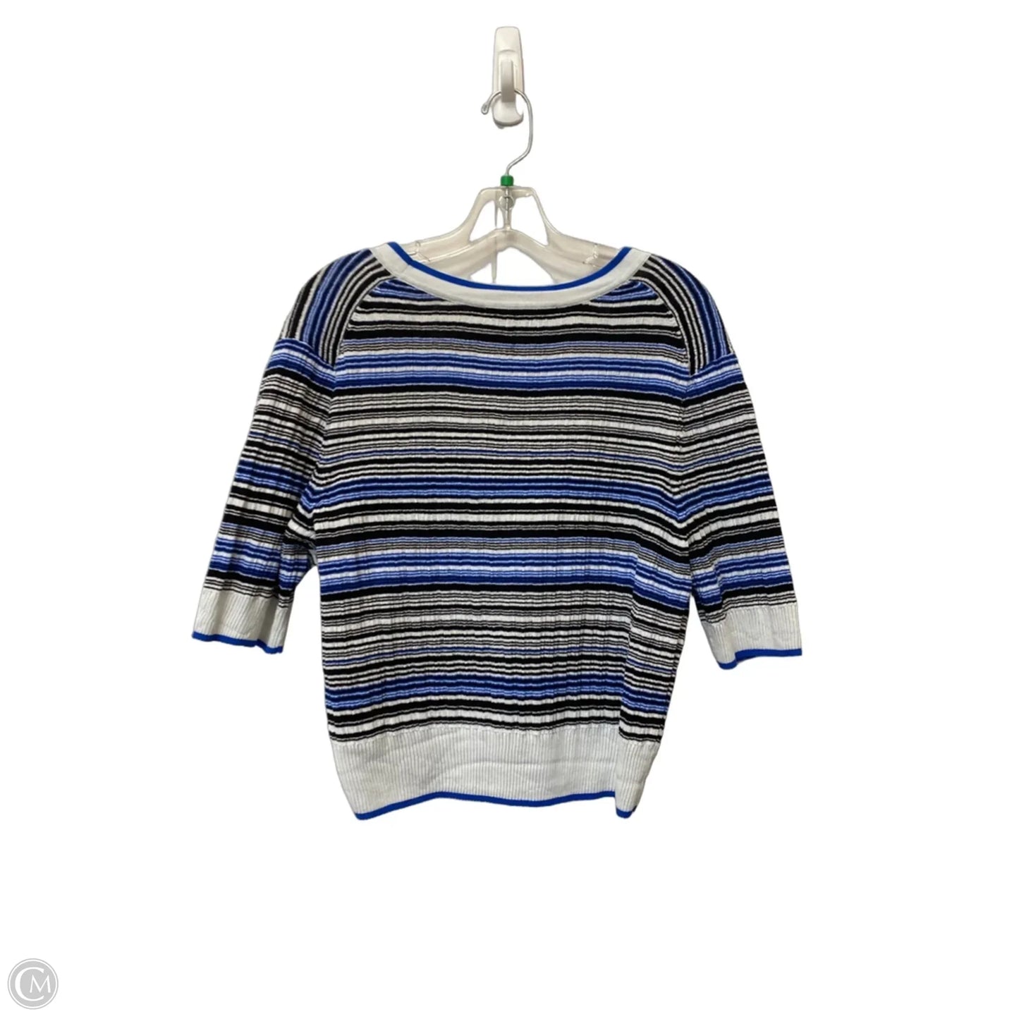 Top Short Sleeve By White House Black Market In Striped Pattern, Size: Xl