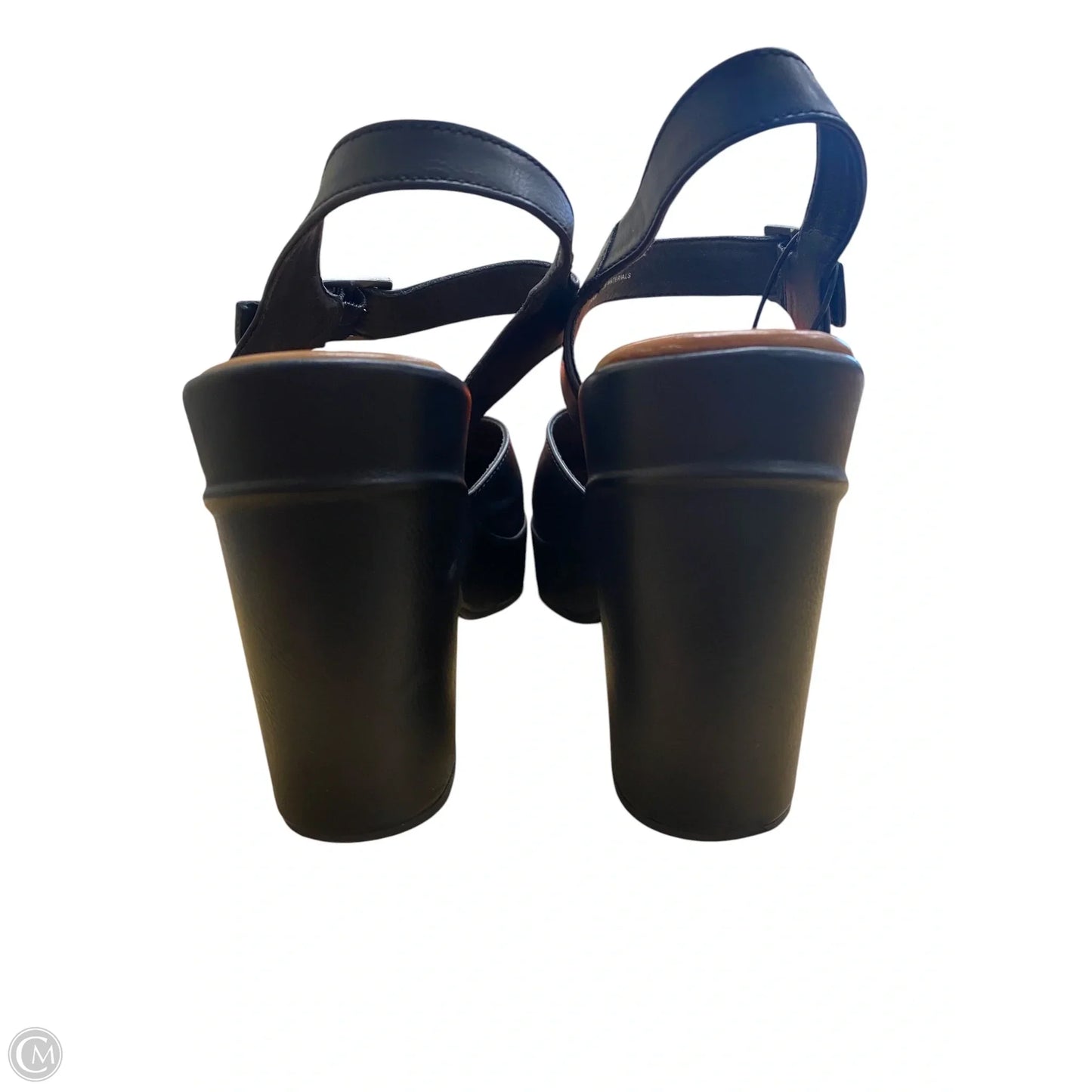 Sandals Heels Block By Korks In Black, Size: 11