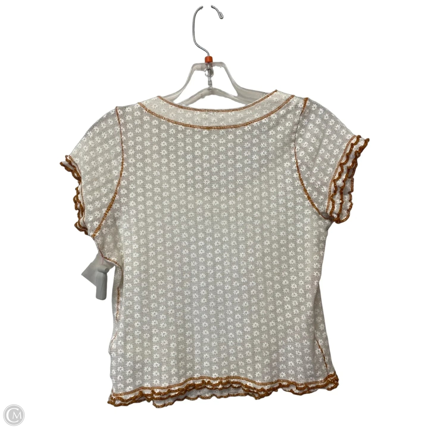 Top Short Sleeve By Free People In Cream, Size: Xs
