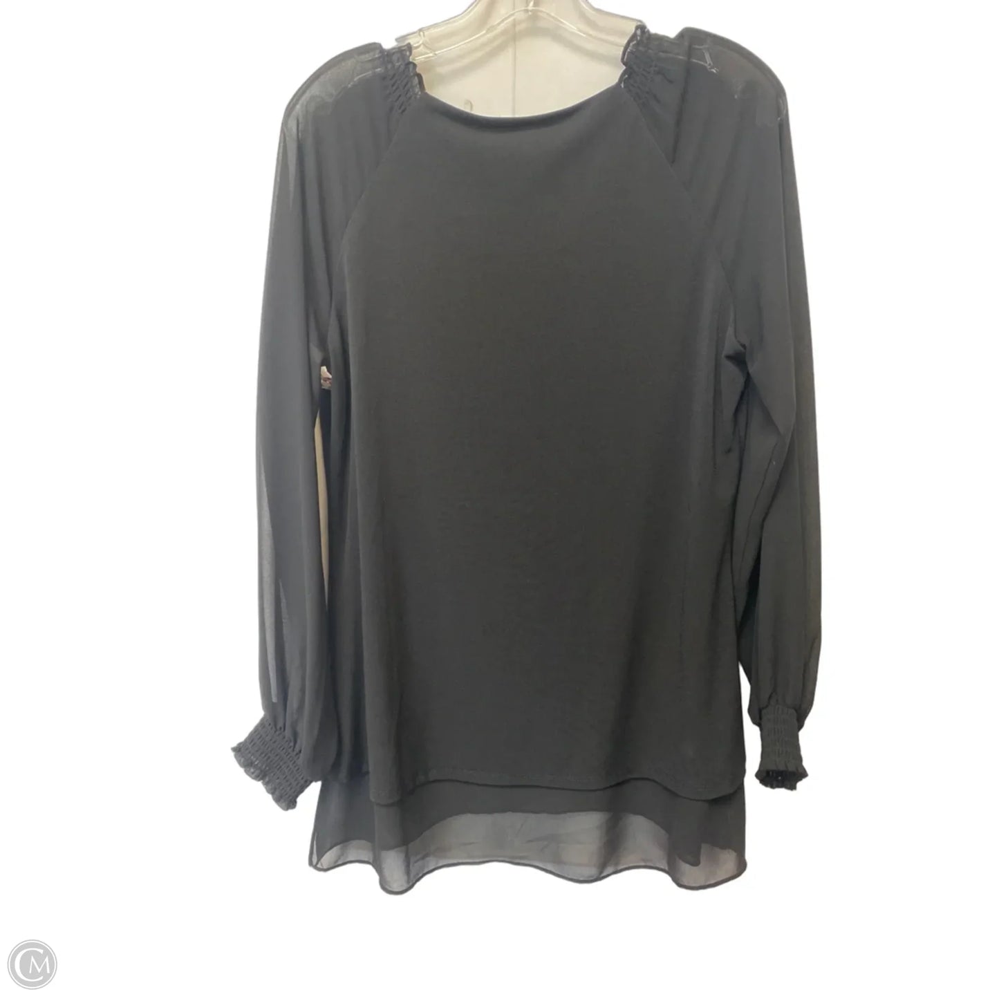 Top Long Sleeve By White House Black Market In Black, Size: M
