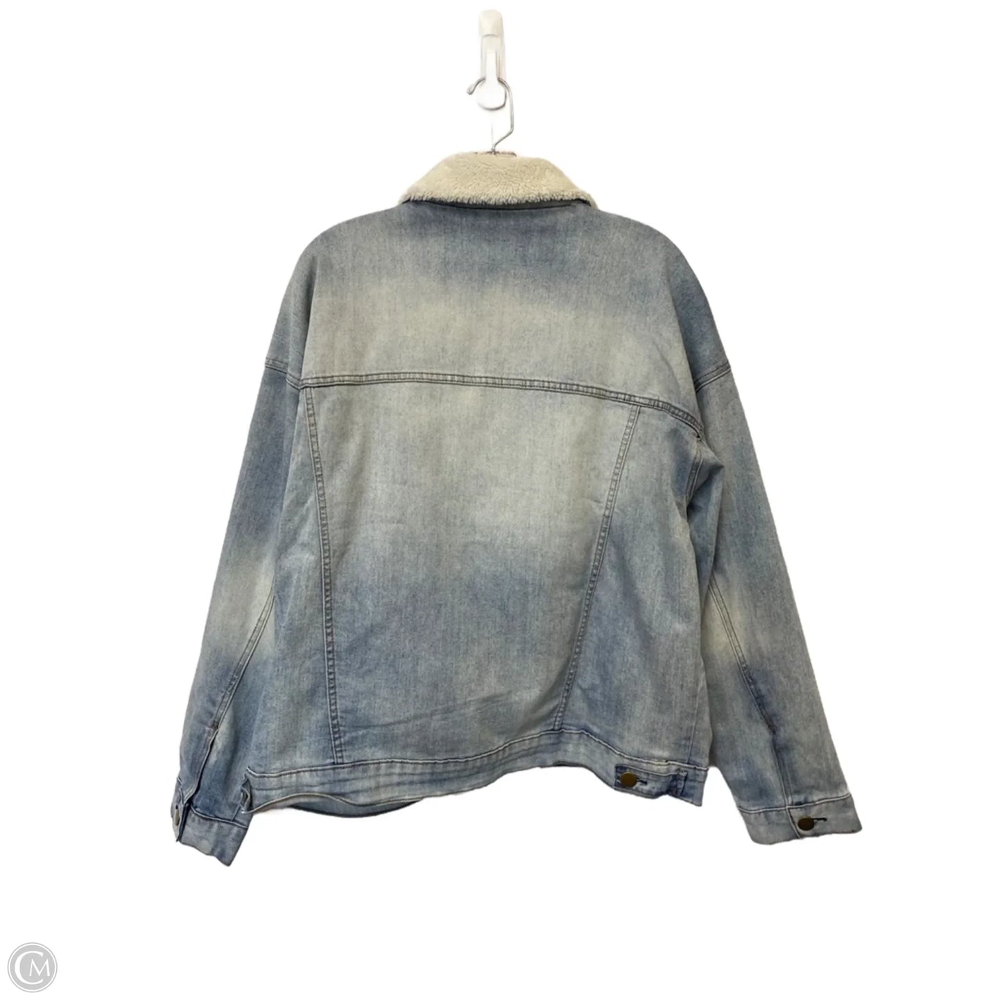 Jacket Shirt By Easel In Blue Denim, Size: M