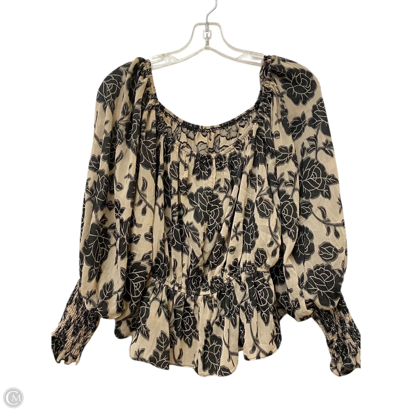 Top 3/4 Sleeve By Do + Be In Floral Print, Size: L