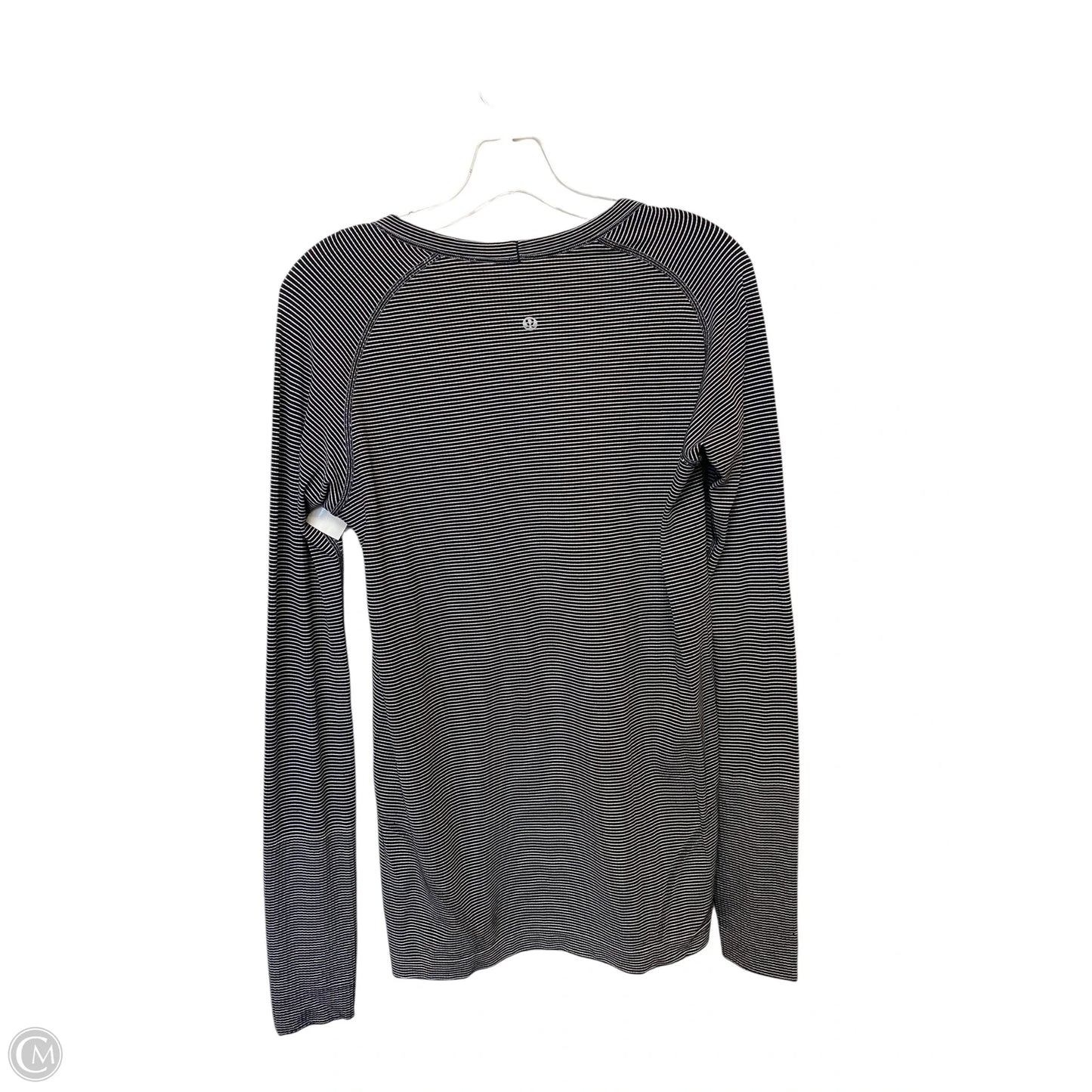 Athletic Top Long Sleeve Crewneck By Lululemon In Striped Pattern, Size: 10