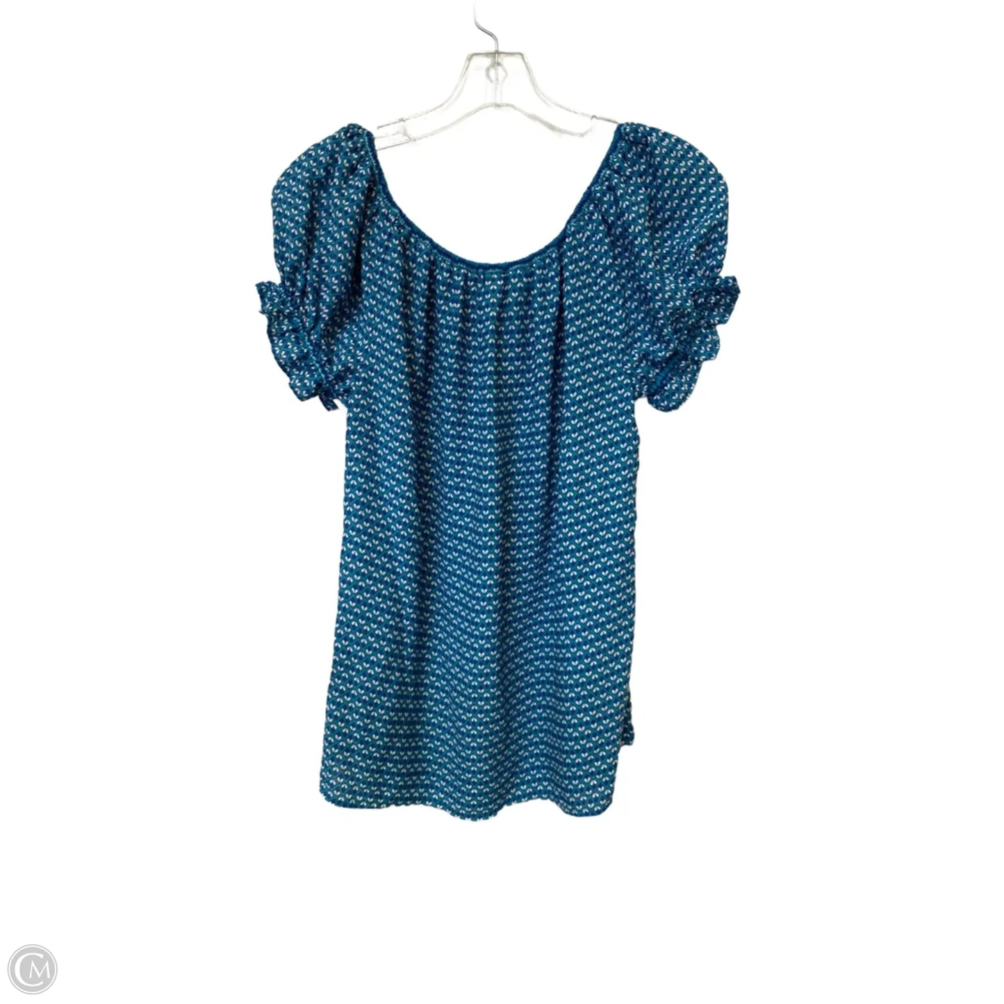 Top Short Sleeve By Max Studio In Blue & Green, Size: S