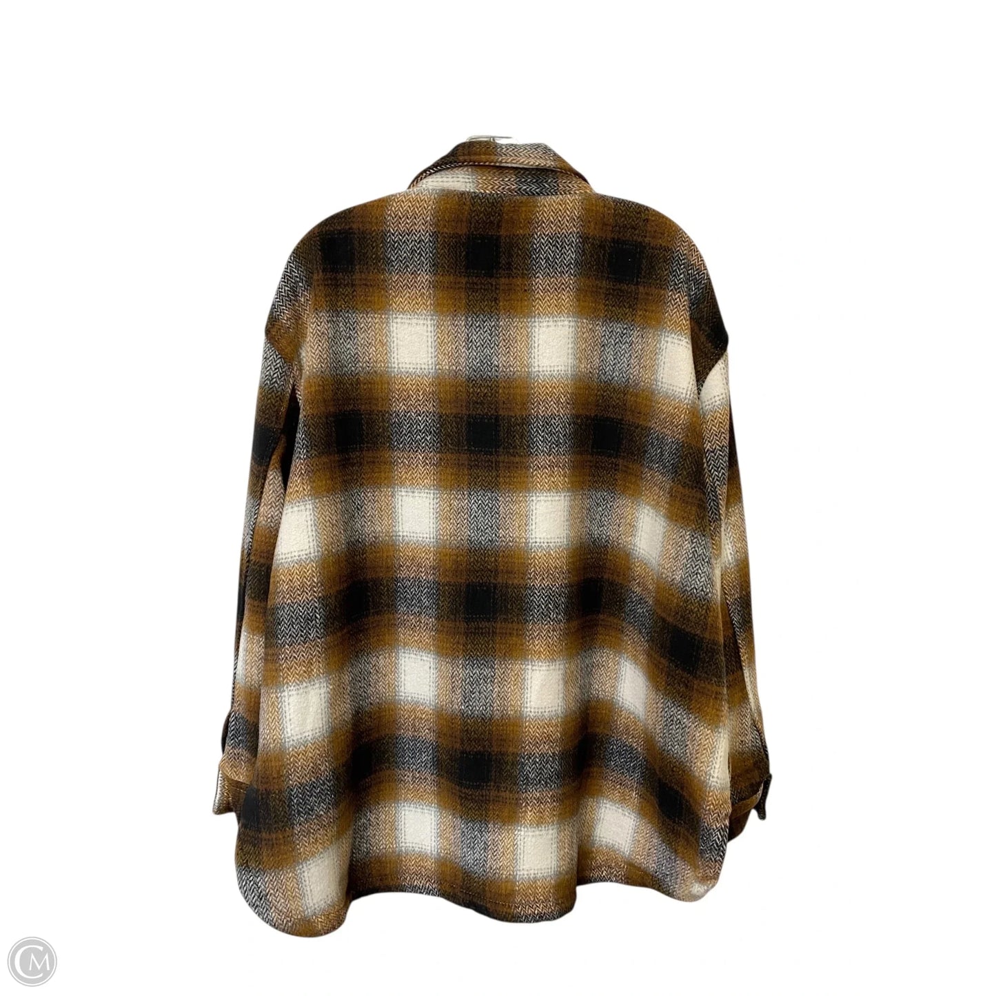 Top Long Sleeve By Members Mark In Plaid Pattern, Size: Xl