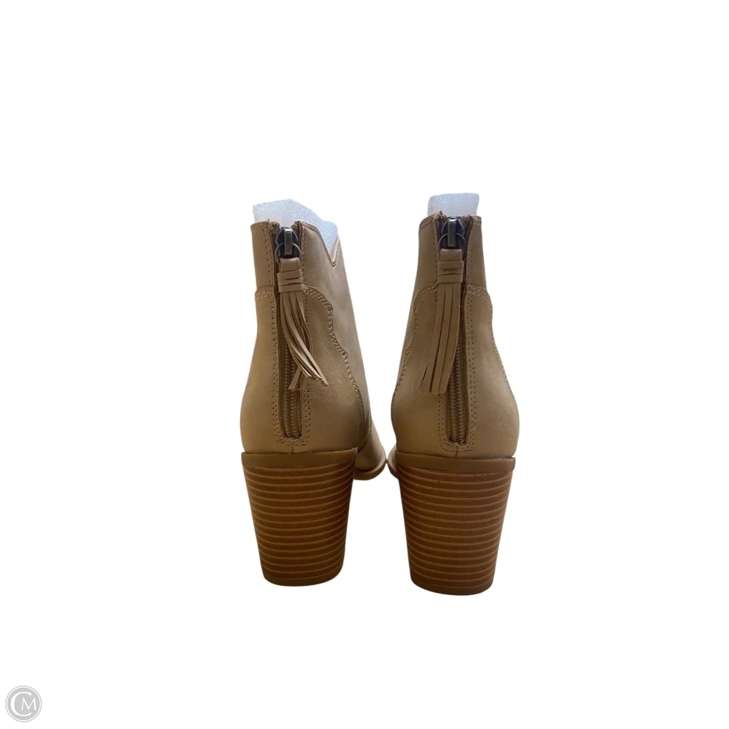 Boots Ankle Heels By Cme In Beige, Size: 8