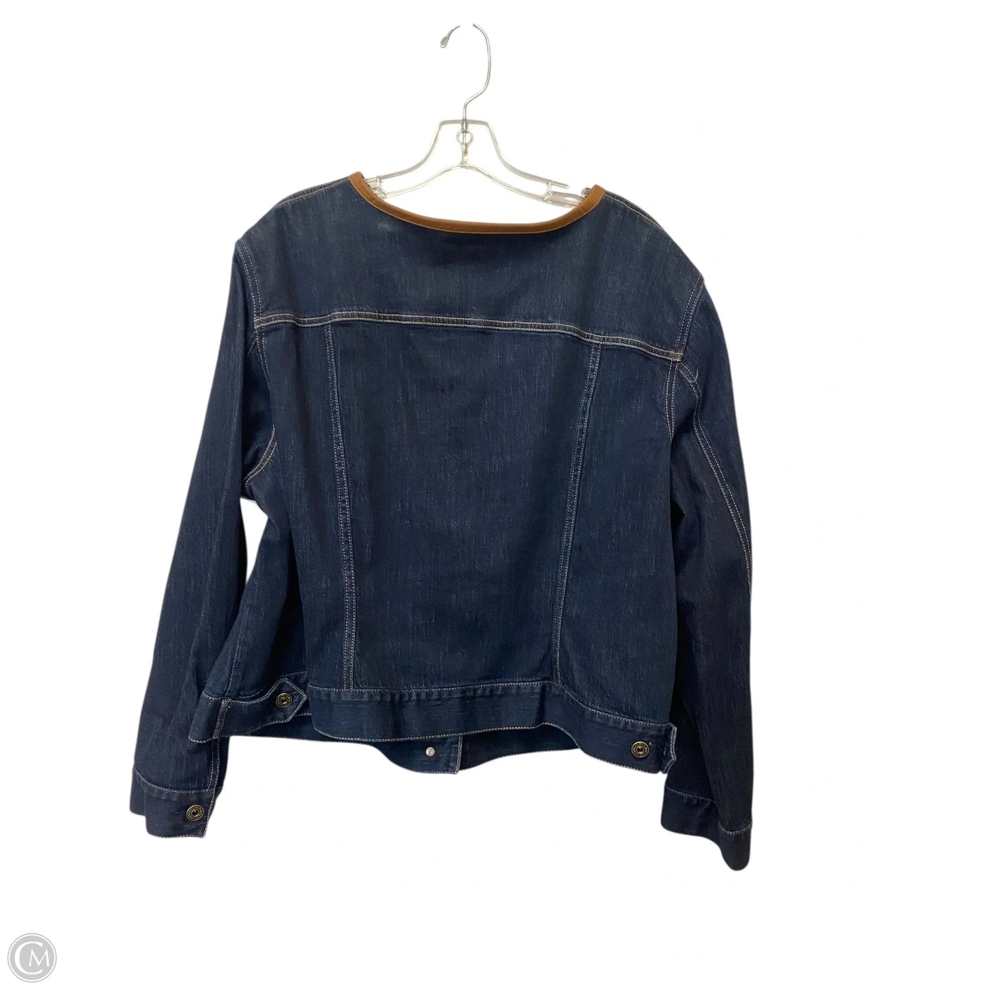 Jacket Denim By Lauren By Ralph Lauren In Blue, Size: 3x