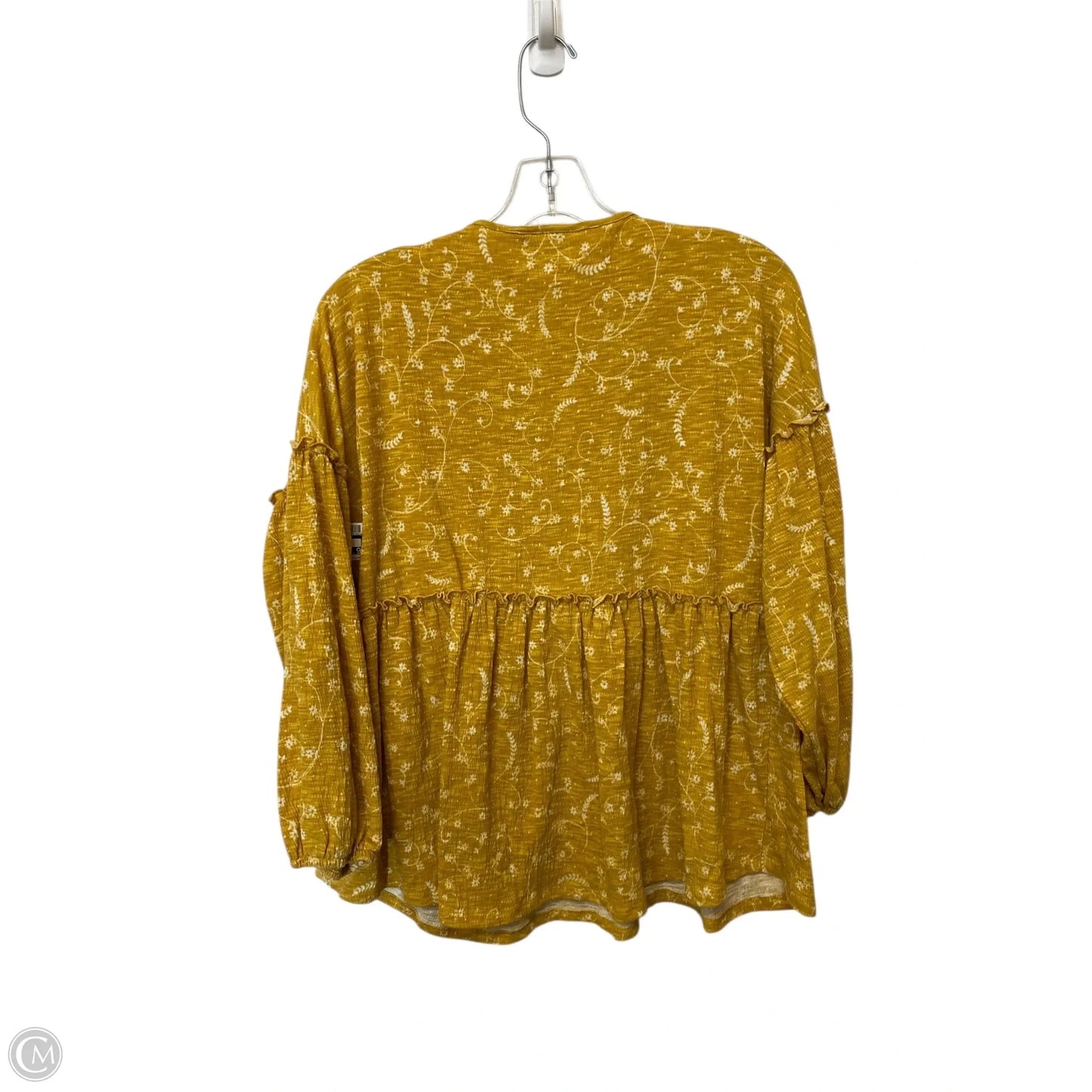 Top Long Sleeve By Wonderly In Yellow, Size: M