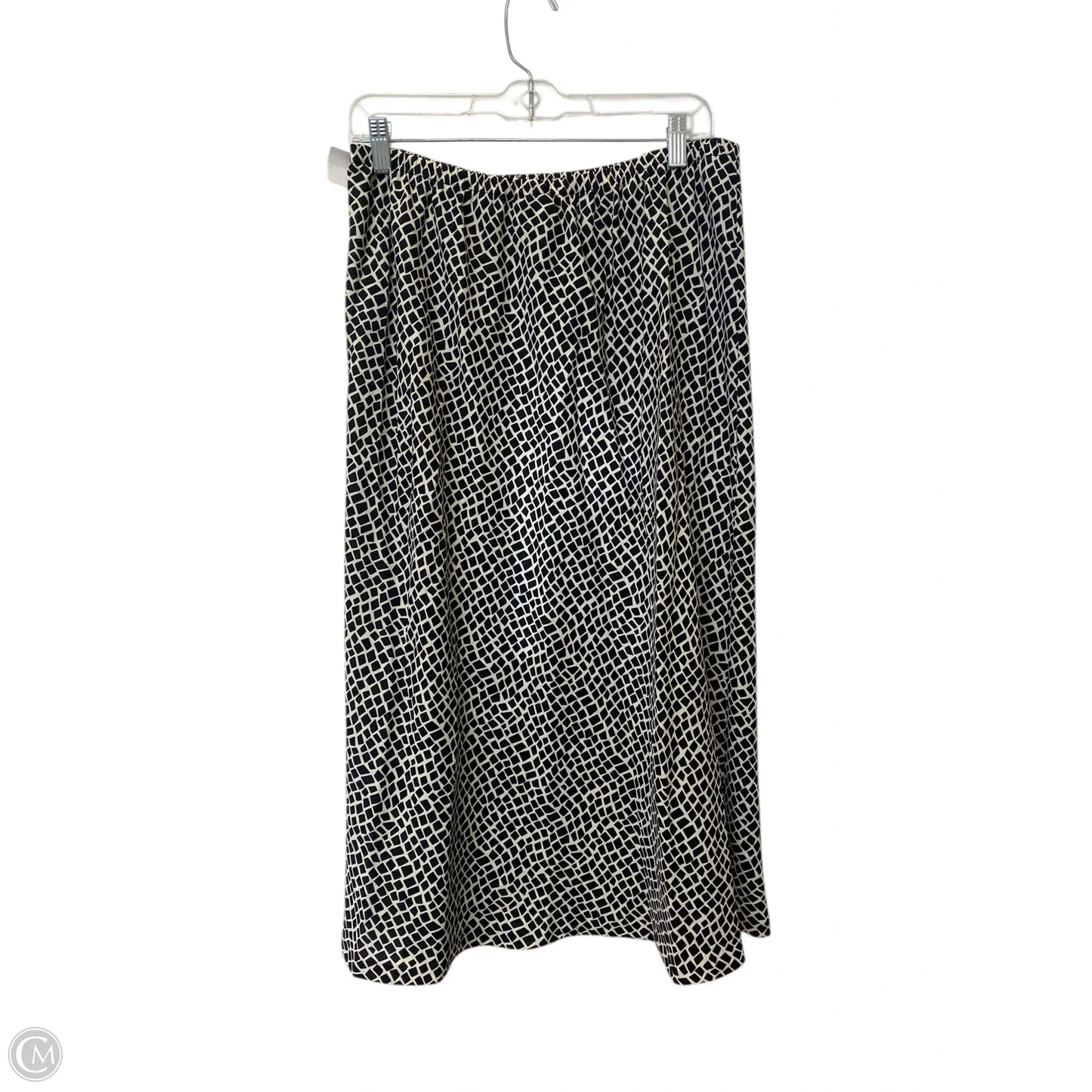 Skirt Maxi By Leslie Fay In Black & White, Size: 18