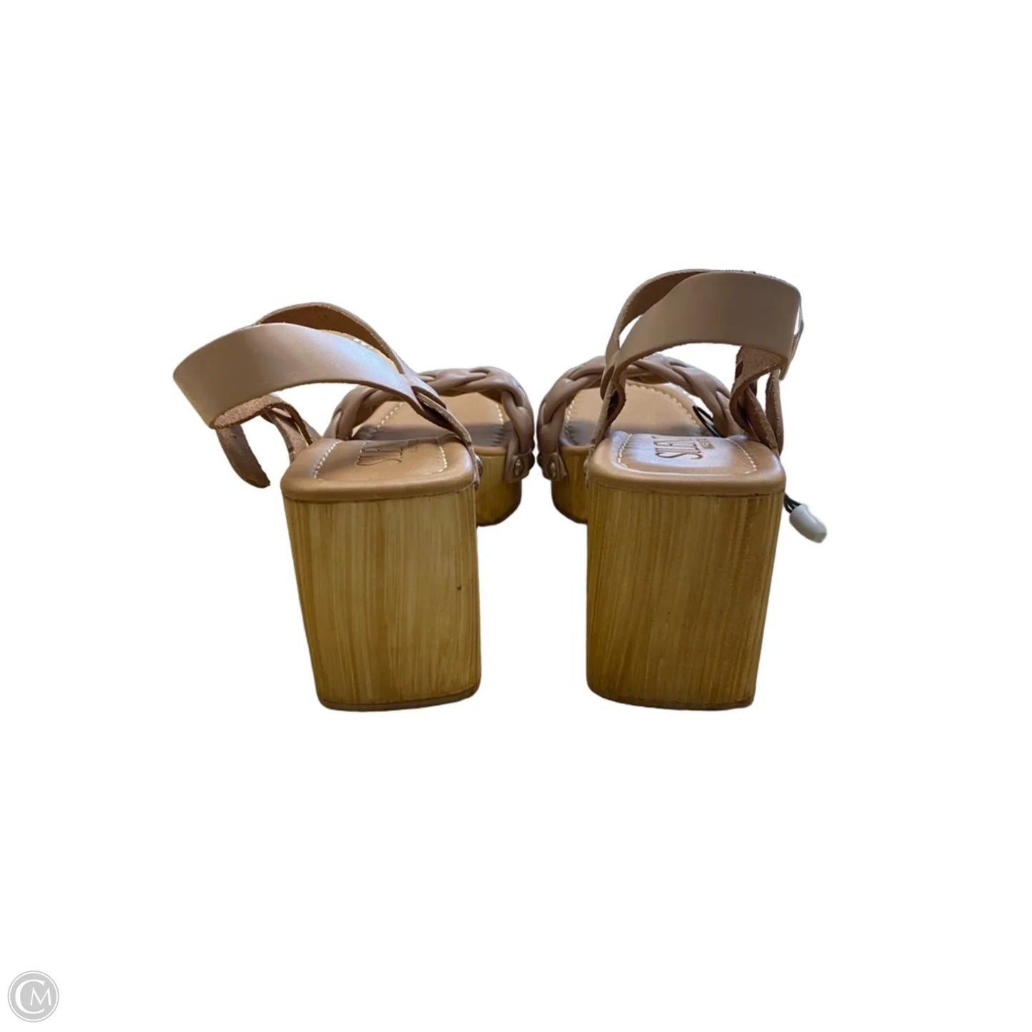 Shoes Heels Block By Clothes Mentor In Tan, Size: 8