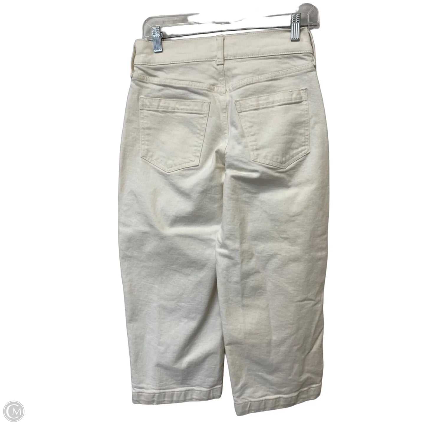 Jeans Wide Leg By Banana Republic In White, Size: 6p