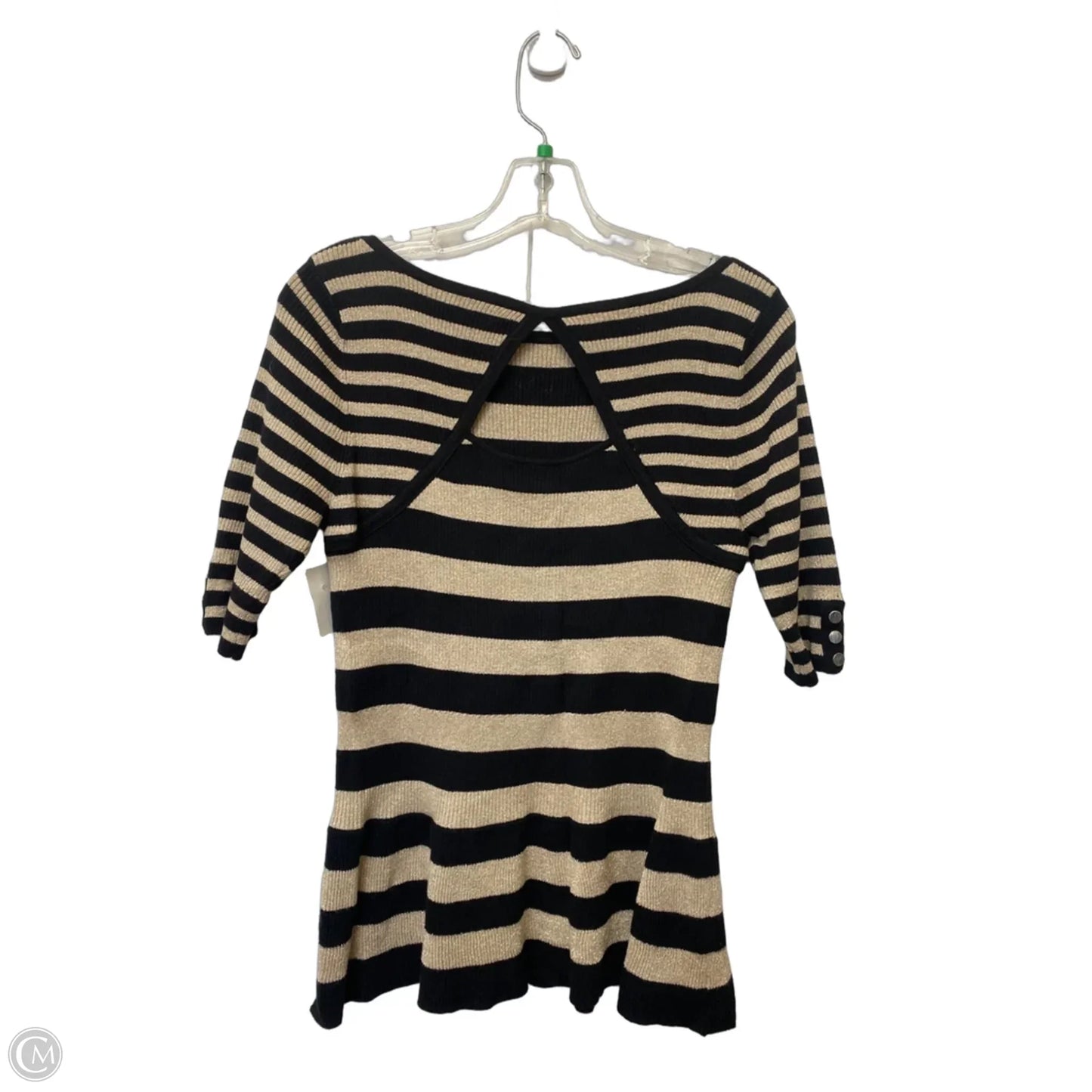 Top Long Sleeve By White House Black Market In Striped Pattern, Size: L