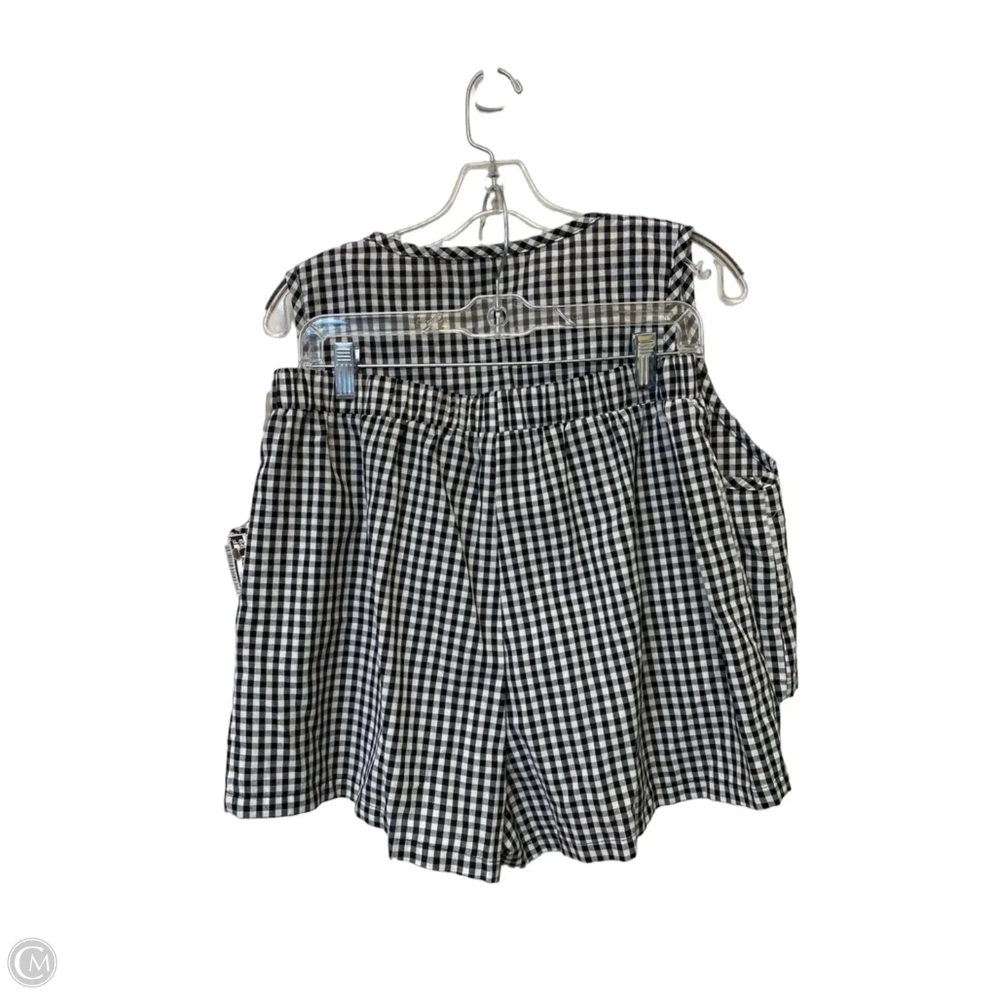 Shorts Set By Shein In Plaid Pattern, Size: Xl