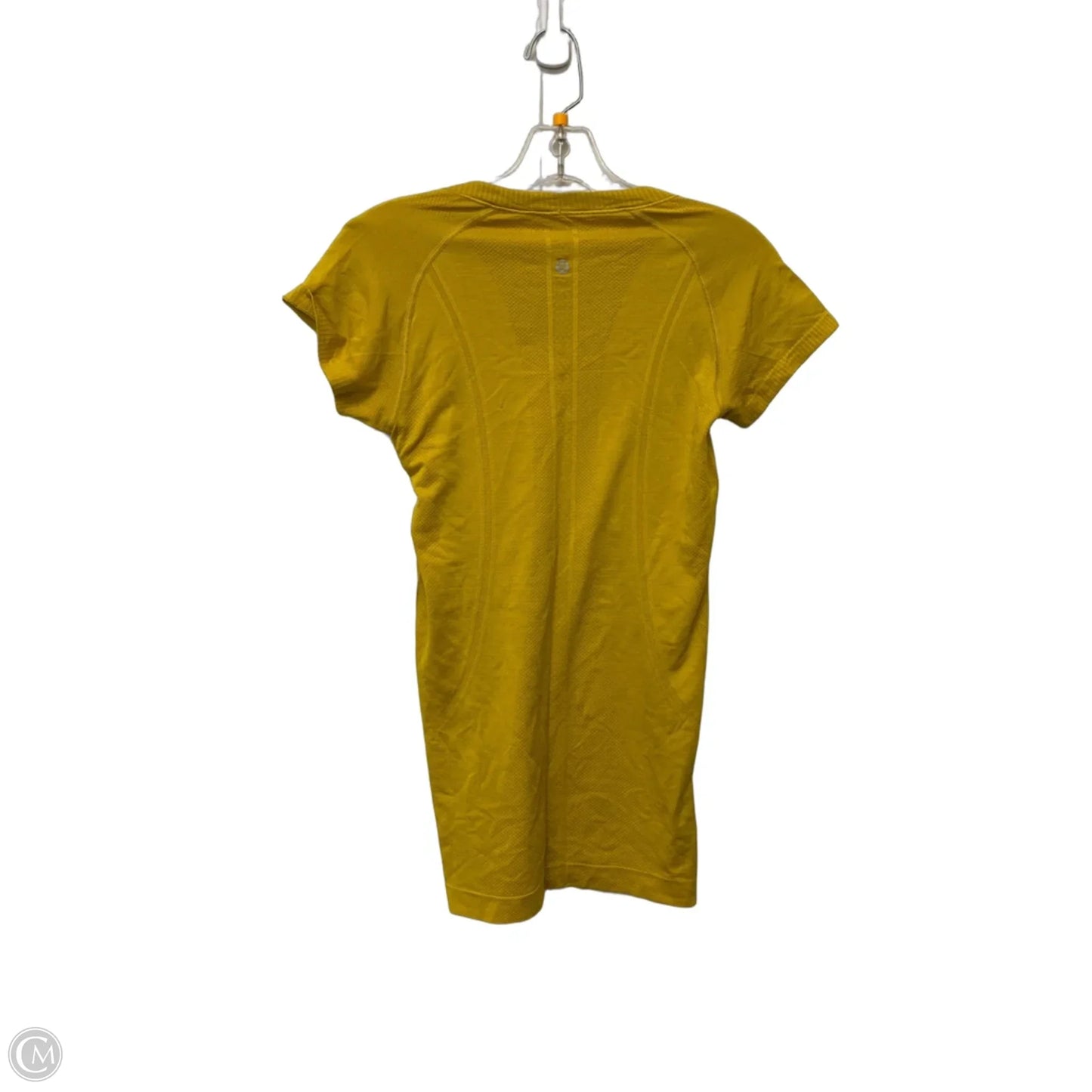 Athletic Top Short Sleeve By Lululemon In Yellow, Size: 6