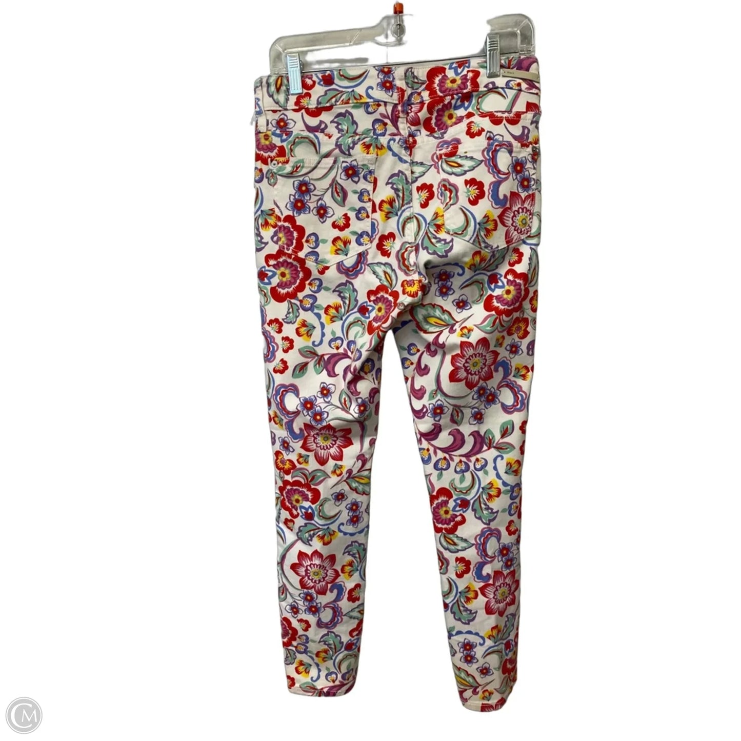 Jeans Skinny By Anthropologie In Floral Print, Size: 28