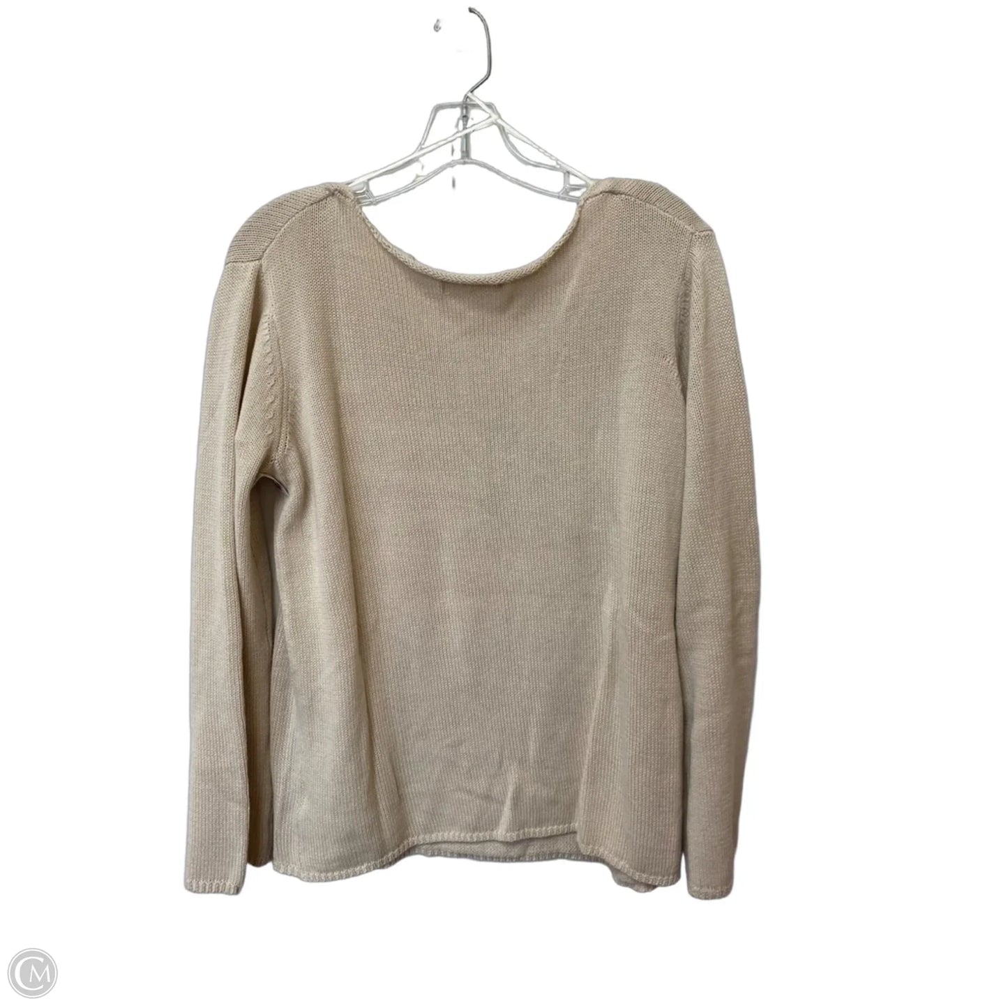 Top Long Sleeve By Miracle In Tan, Size: S