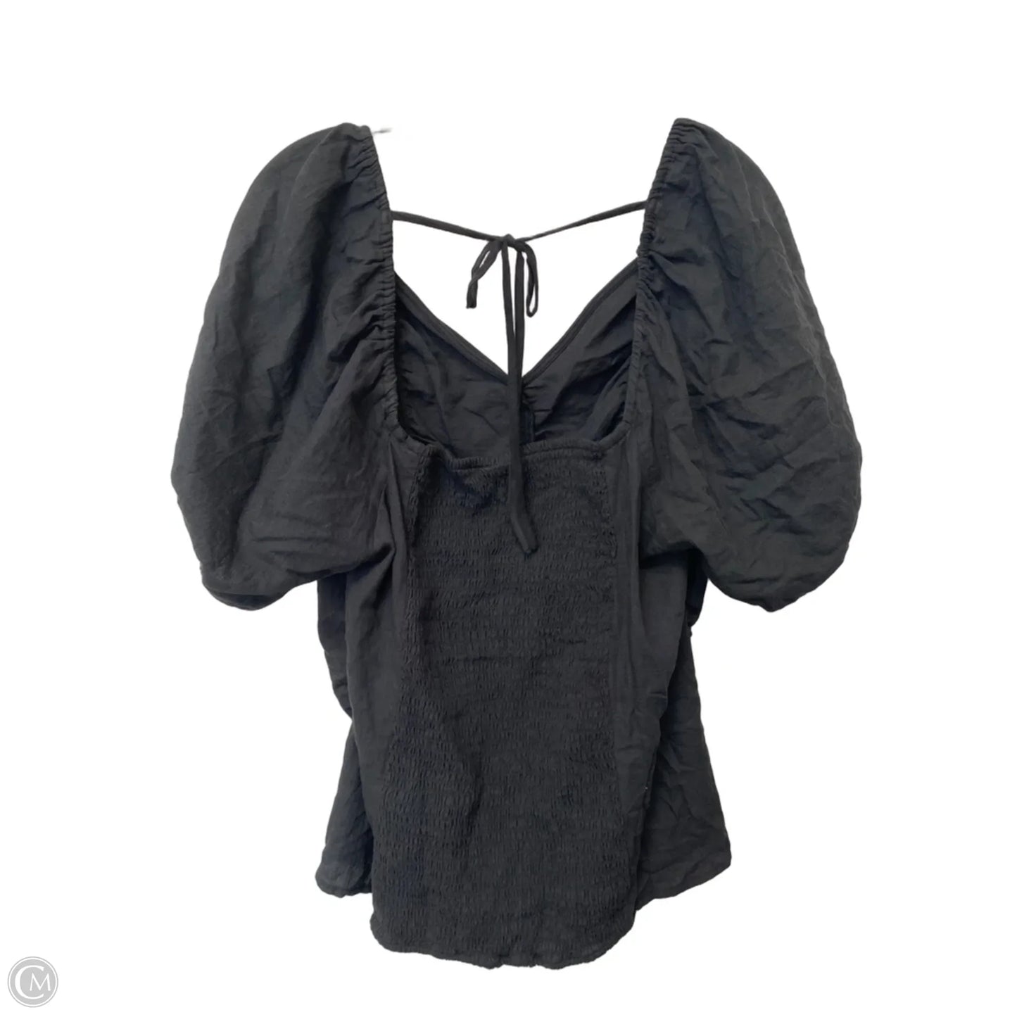 Top Short Sleeve By Ava & Viv In Black, Size: 2x
