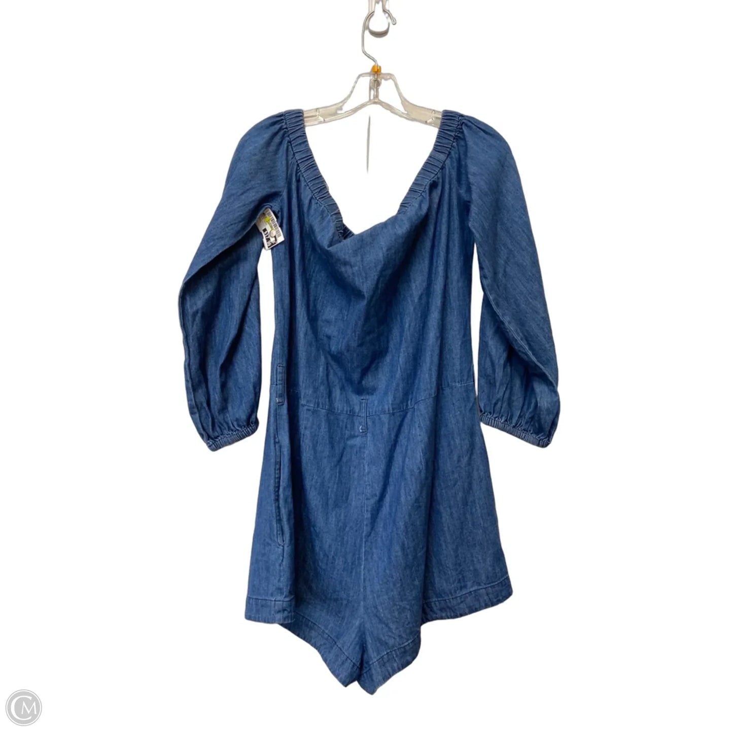 Romper By Free People In Blue Denim, Size: L