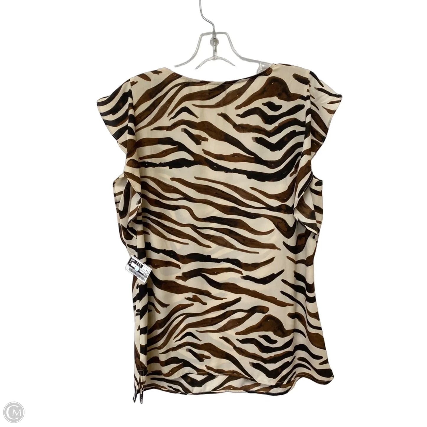 Top Short Sleeve By Cabi In Animal Print, Size: M