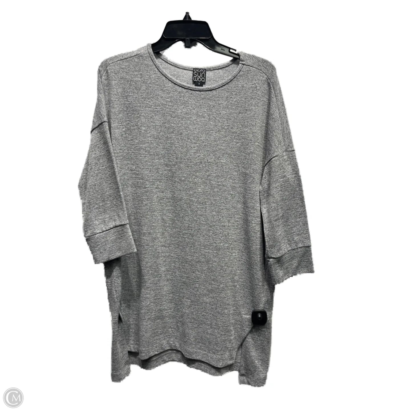 Tunic Long Sleeve By Clara Sun Woo In Grey, Size: S