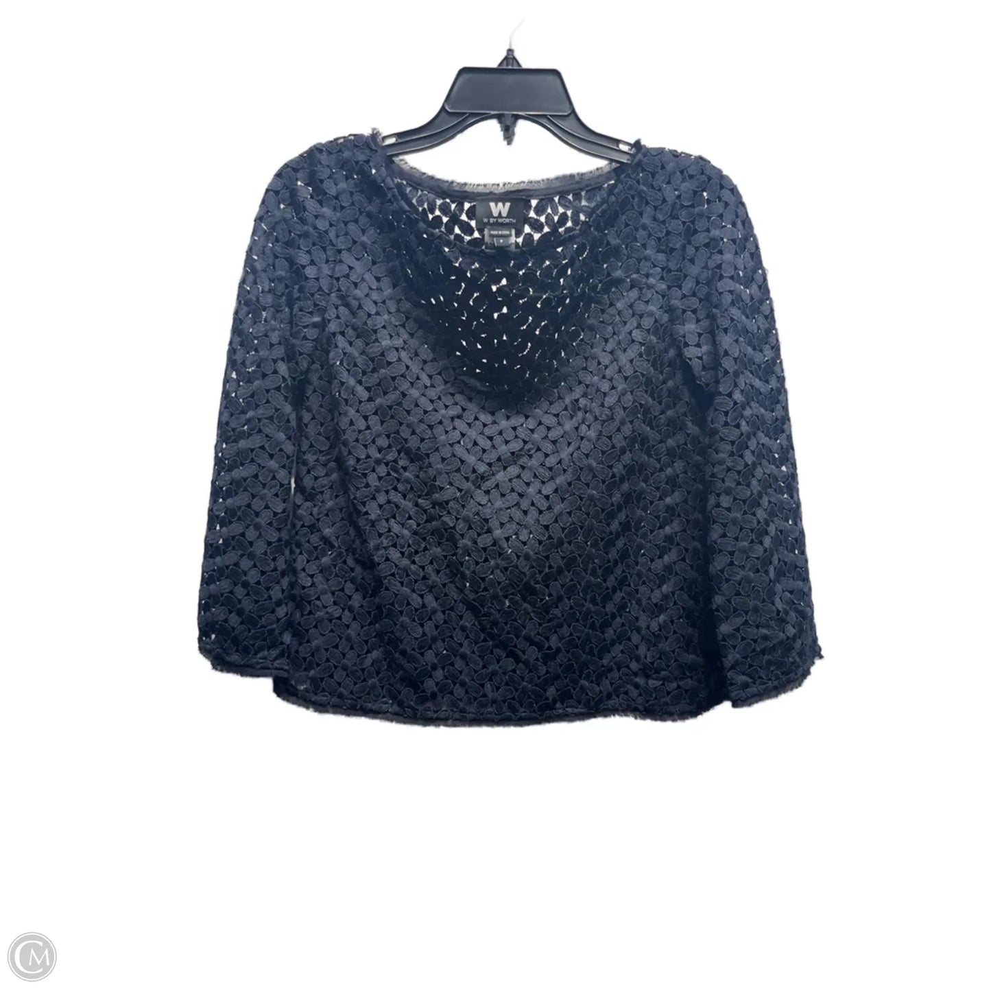 Top Long Sleeve By Worth Ny In Black, Size: S