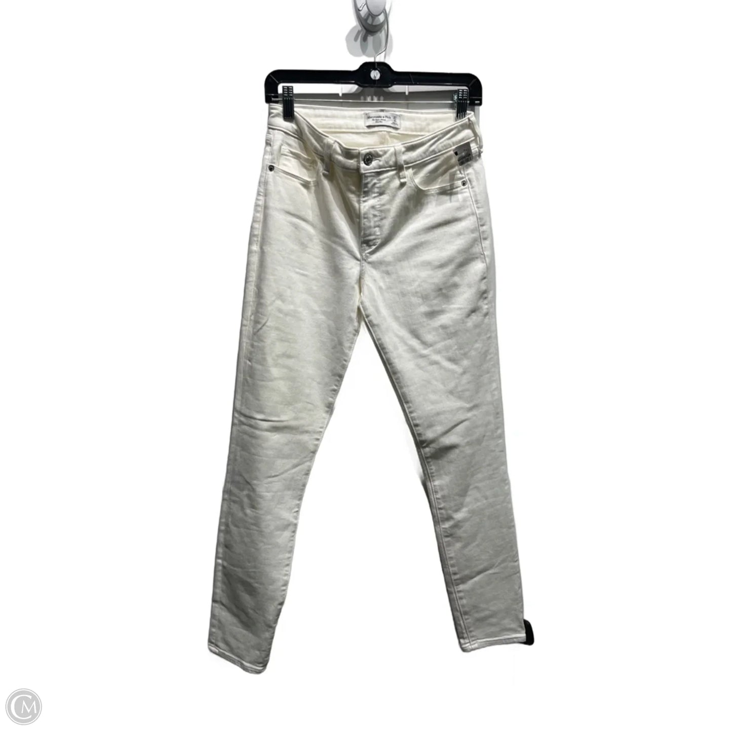 Jeans Skinny By Abercrombie And Fitch In White, Size: 4