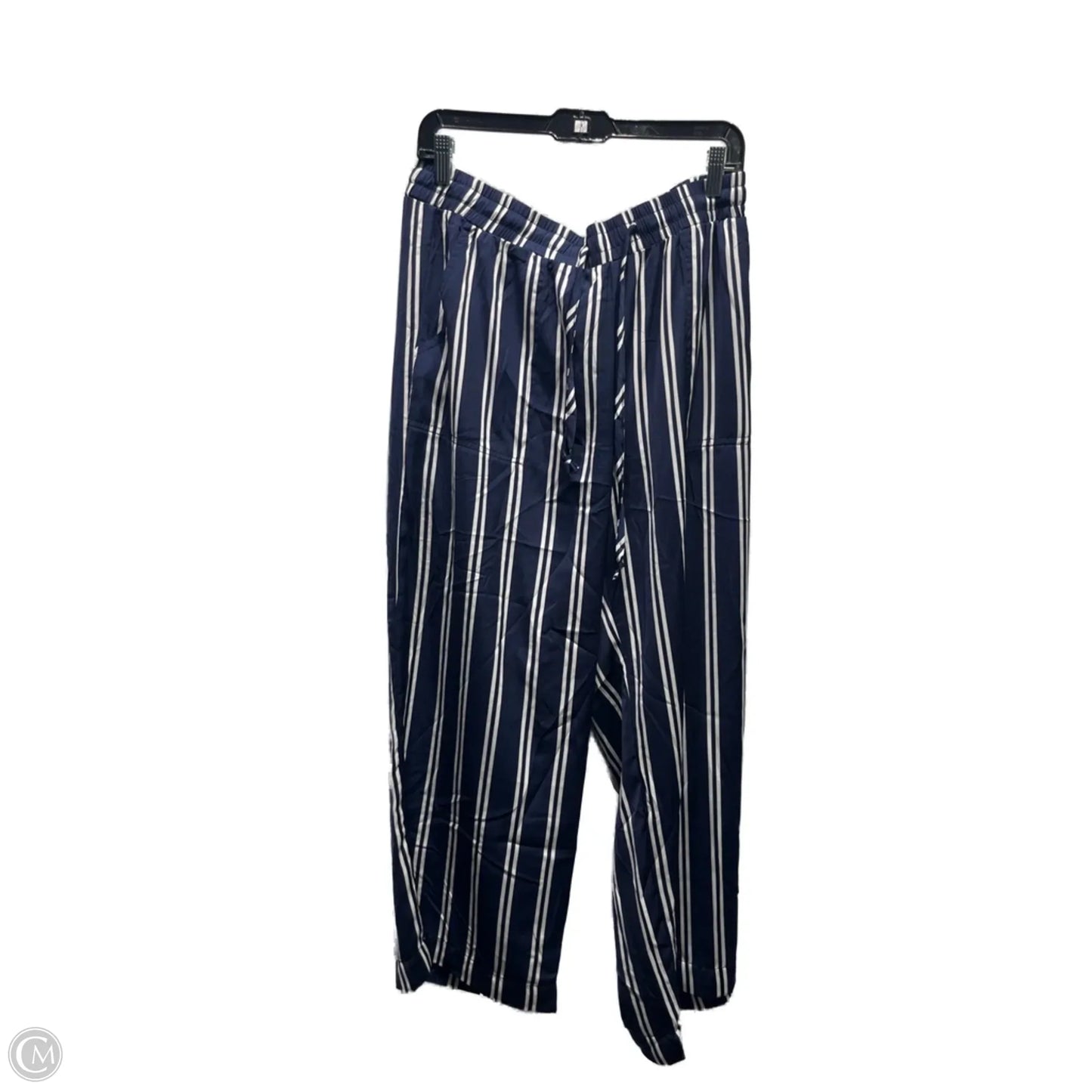 Pants Wide Leg By single thread In Blue & White, Size: L