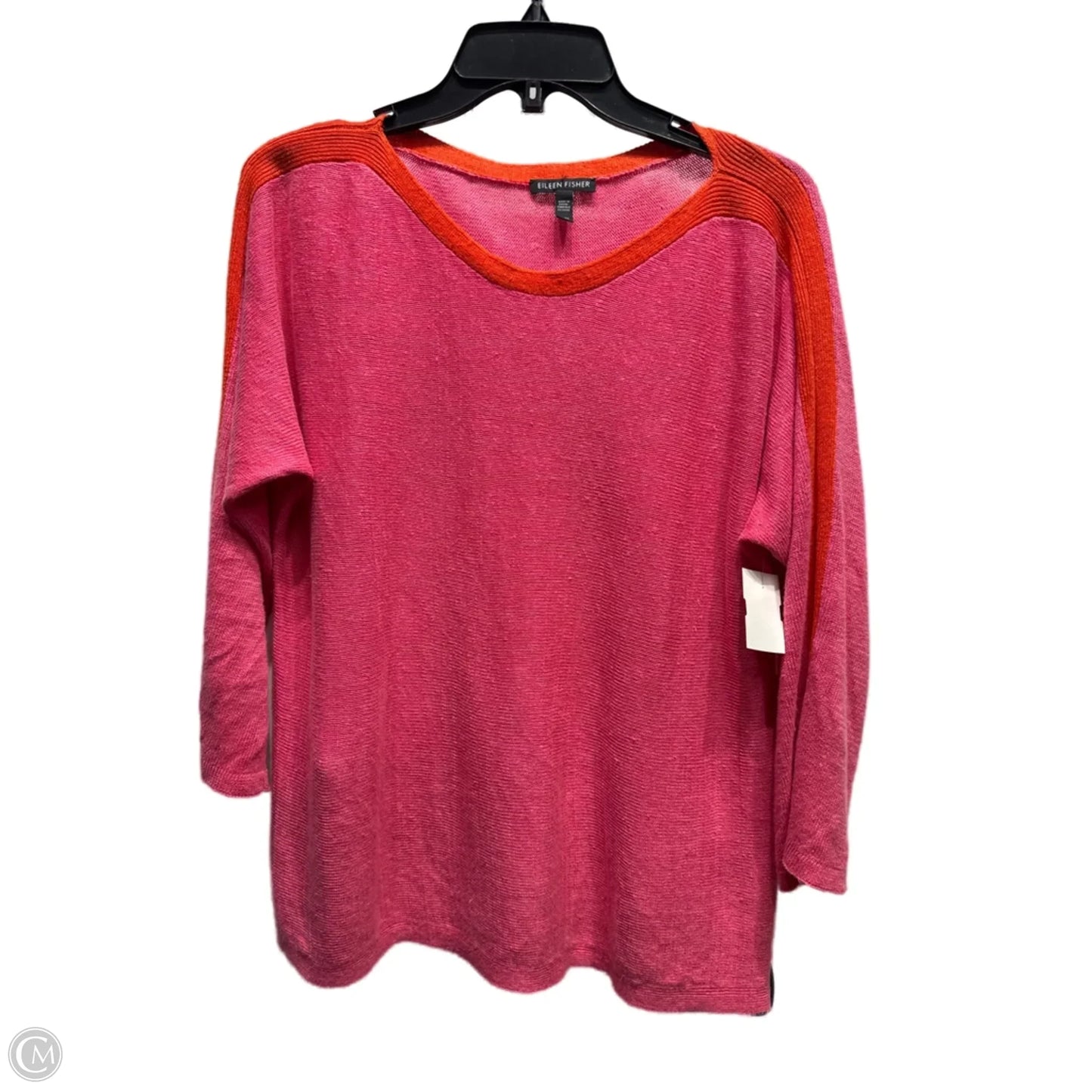 Sweater By Eileen Fisher In Orange & Pink, Size: M