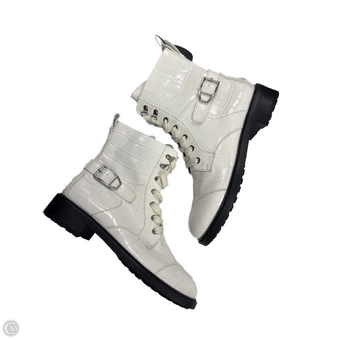 Boots Combat By Aerosoles In White, Size: 8