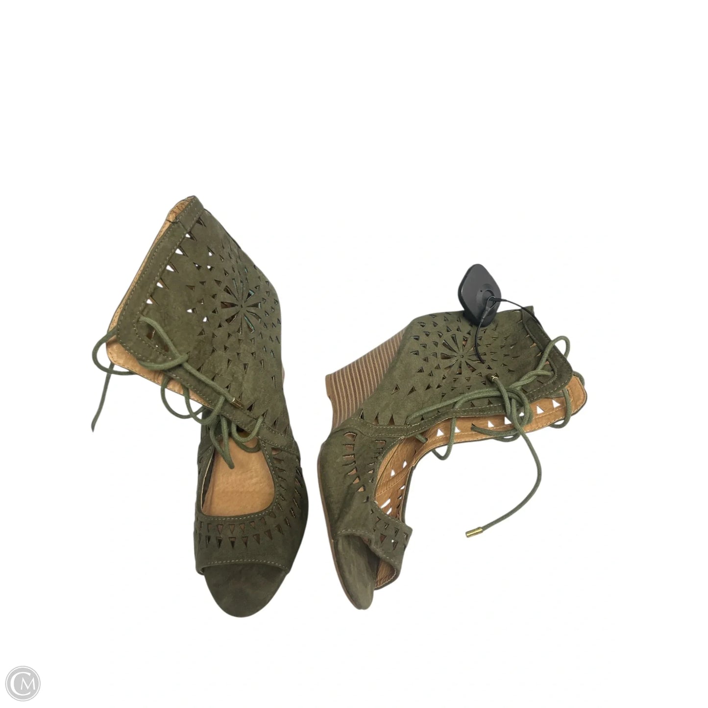 Sandals Heels Wedge By Report In Green, Size: 8