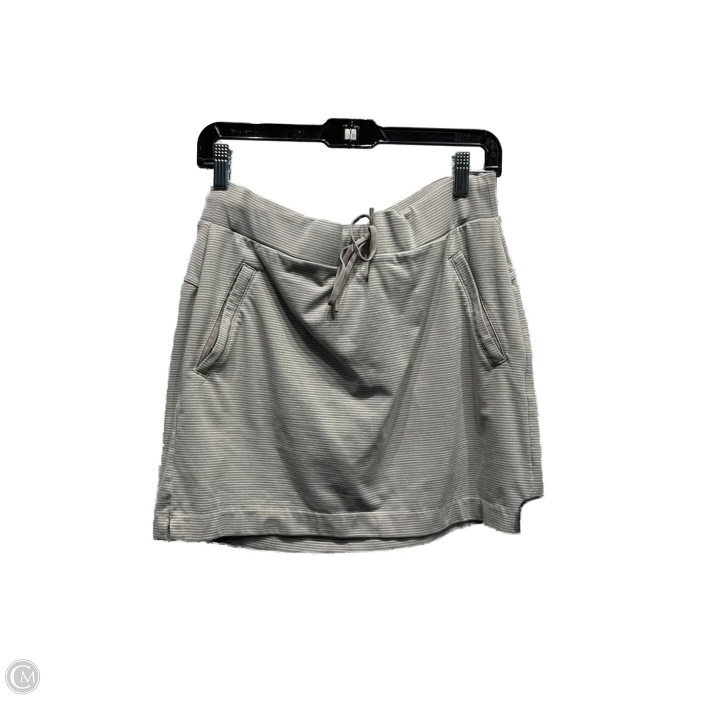 Athletic Skort By Athleta In Grey & White, Size: M