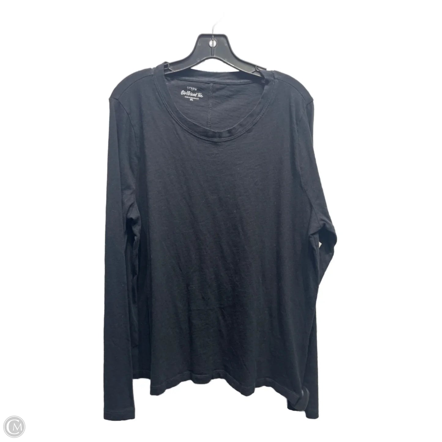 Top Long Sleeve Basic By J. Crew In Black, Size: Xl