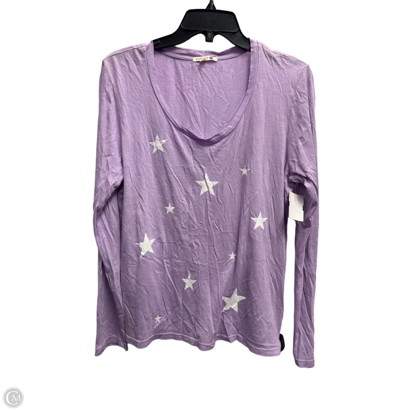 Top Long Sleeve Basic By Sundry In Purple, Size: Xl