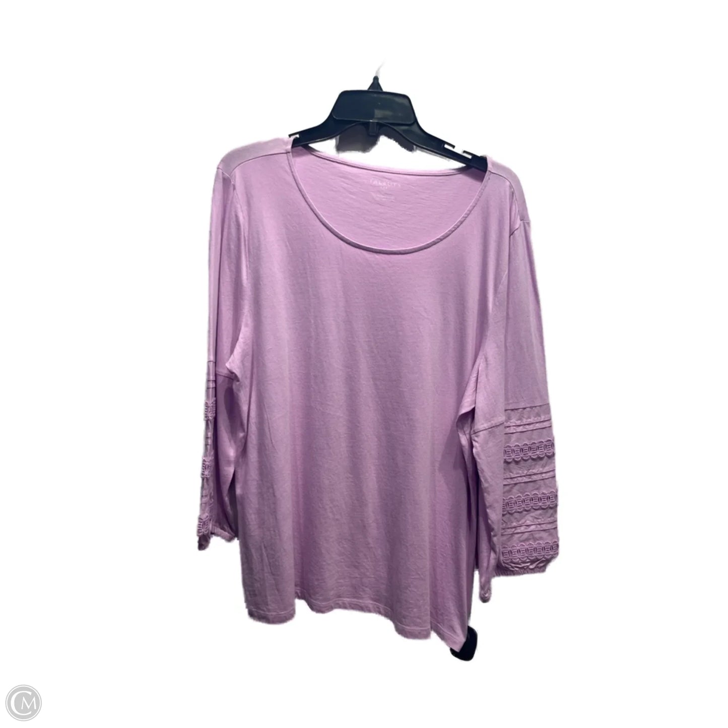 Top Long Sleeve By Talbots In Purple, Size: Xl
