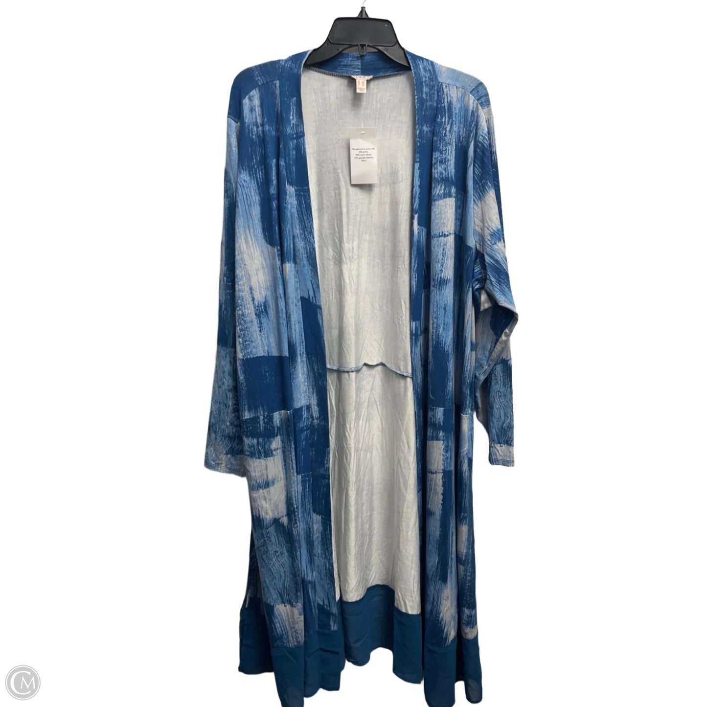 Cardigan By Logo In Blue & White, Size: 4