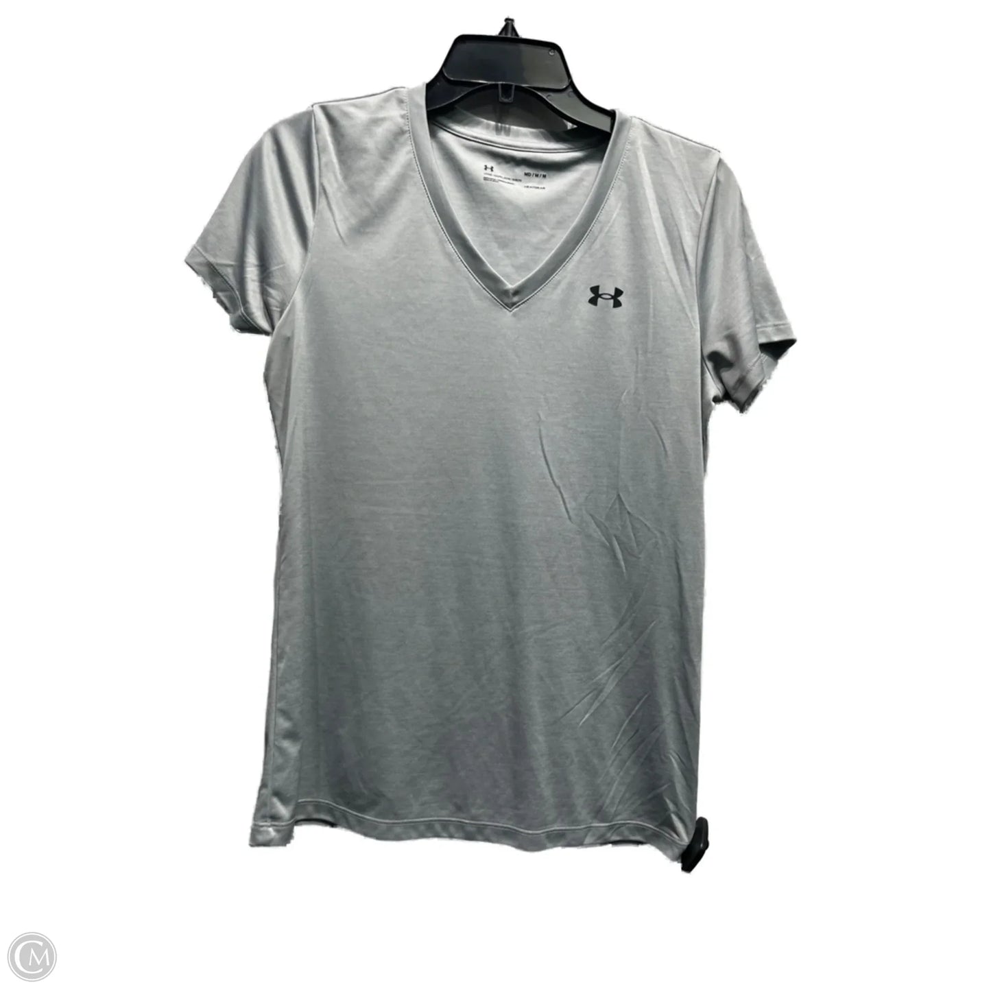 Athletic Top Short Sleeve By Under Armour In Grey, Size: M