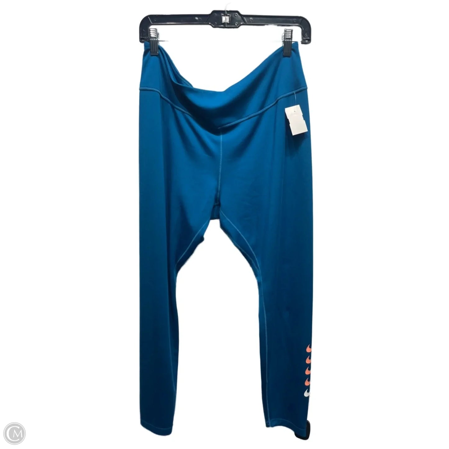 Athletic Leggings By Nike Apparel In Teal, Size: Xl