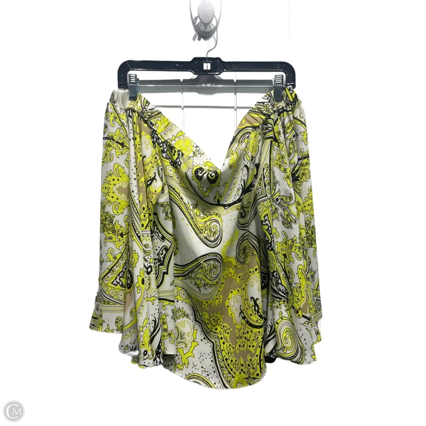 Top Long Sleeve By Rachel Zoe In Black & Yellow, Size: L