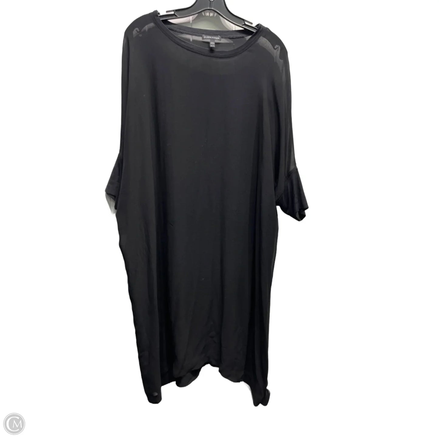 Tunic Short Sleeve By Eileen Fisher In Black, Size: Xs