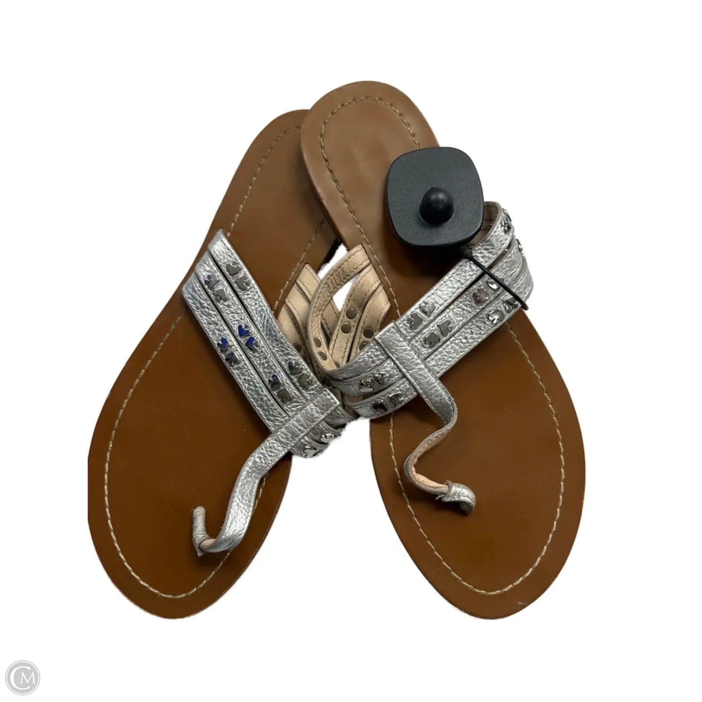 Sandals Designer By Kate Spade In Silver, Size: 8